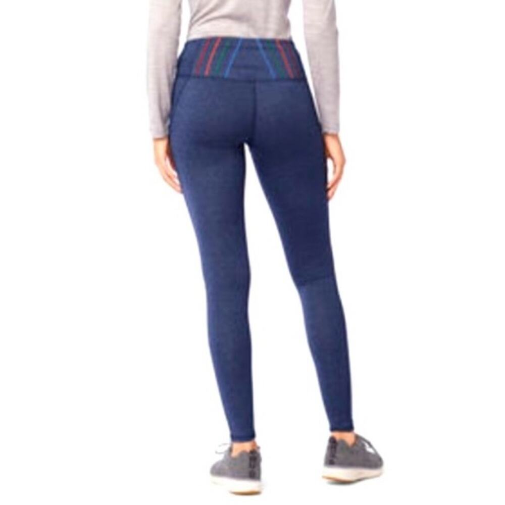 Pendleton navy blue heather leggings “crater lake” detail stitching